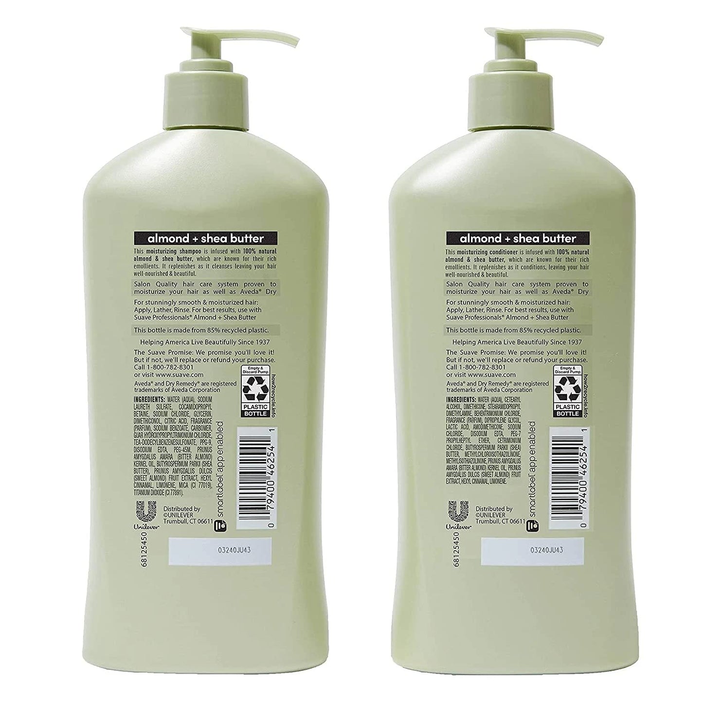 Suave Professionals Moisturizing Shampoo and Conditioner Almond + Shea Butter 18 oz, 2 count Beauty & Personal Care Suave
