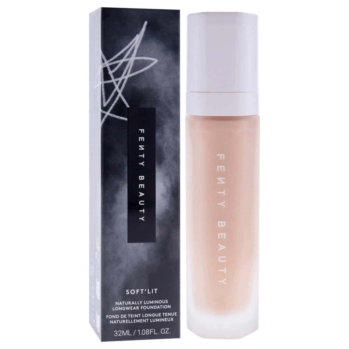 Soft Lit Naturally Luminous Longwear Foundation - 190 Light Medium Warm by Fenty Beauty for Women - 1.08 oz Foundation