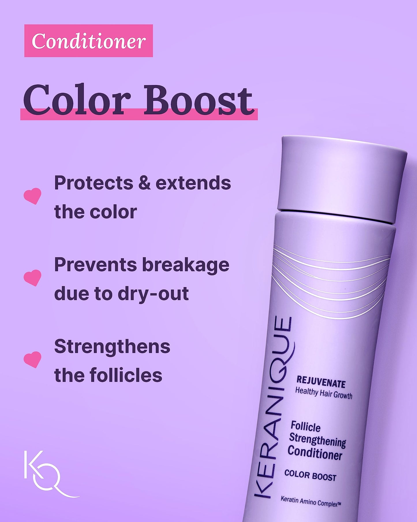 Keranique Color Treated Shampoo and Conditioner Set with Hair Thickening Spray - Keratin Enriched Color Boost Set w/Shampoo & Conditioner and Lift Beauty & Personal Care Keranique