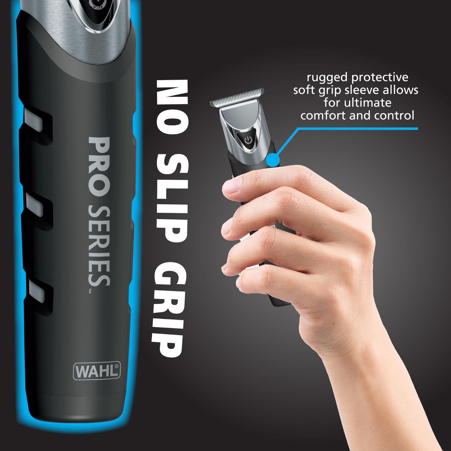 Wahl USA Pro Series Forever BladeTM Stainless Steel Cordless Rechargeable Beard Trimmer for Men with No Slip Grip & USB Charge - Model 3026017 Beauty and Personal Care Wahl