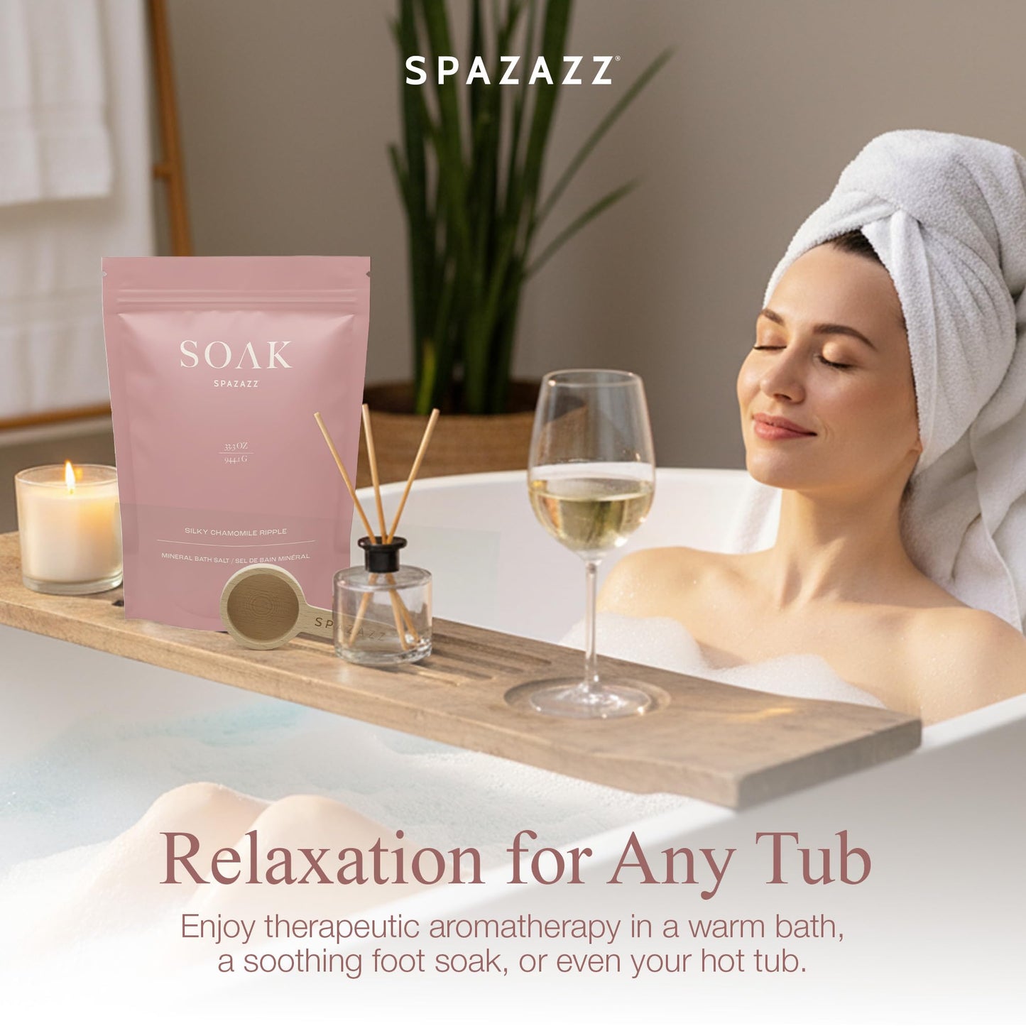 Spazazz Dead Sea Bath Salts with Magnesium & Arnica - Aromatherapy Mineral Bath Soak for Relaxation. Bathtub Soaking Salts - 33.3oz Silky Chamomile Beauty and Personal Care Spazazz