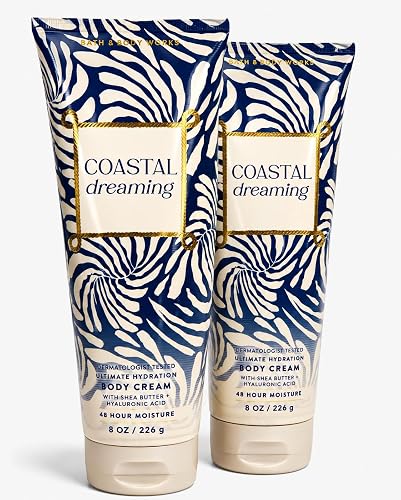 Bath & Body Works Coastal Dreaming Ultimate Hydration Body Cream 2-Pack - Salty Vanilla Driftwood Scent Beauty & Personal Care Bath & Body Works