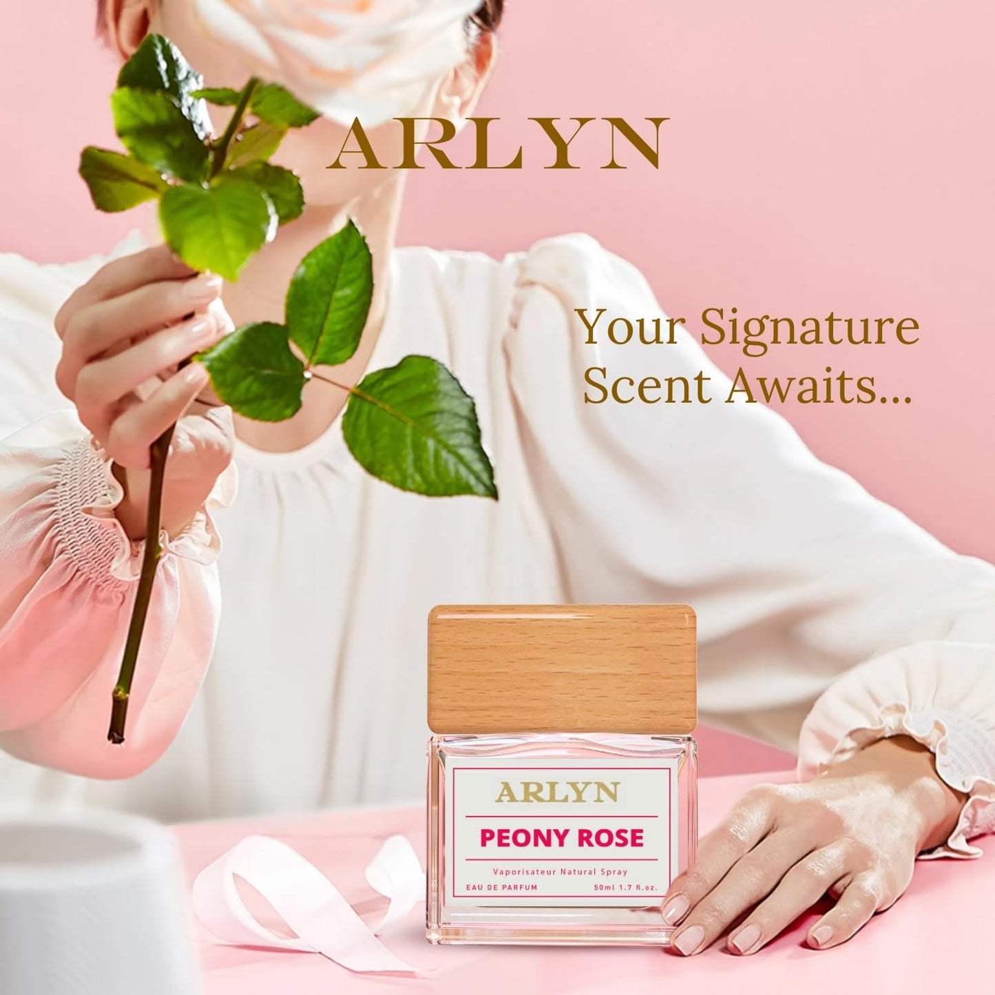 ARLYN Peony Rose Eau de Parfum, Peach-Rose-Vanilla, Long-Lasting Perfume for Women, Vegan, Cruelty Free, Made In USA - 50 ml | 1.7 FL Oz Beauty & Personal Care ARLYN BY BELLEVUE PARFUMS