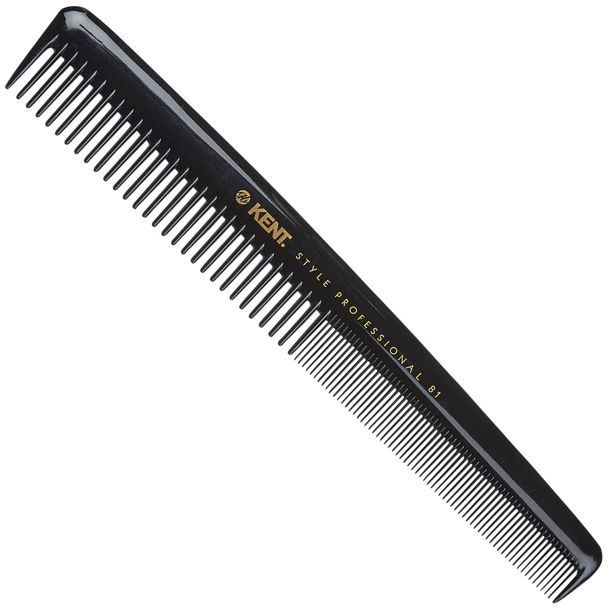Kent SPC81 Salon-Style Dressing Cutting Comb with Wide and Fine Teeth - Professional Barber Haircut Comb for Styling and Teasing for All Hair Types -