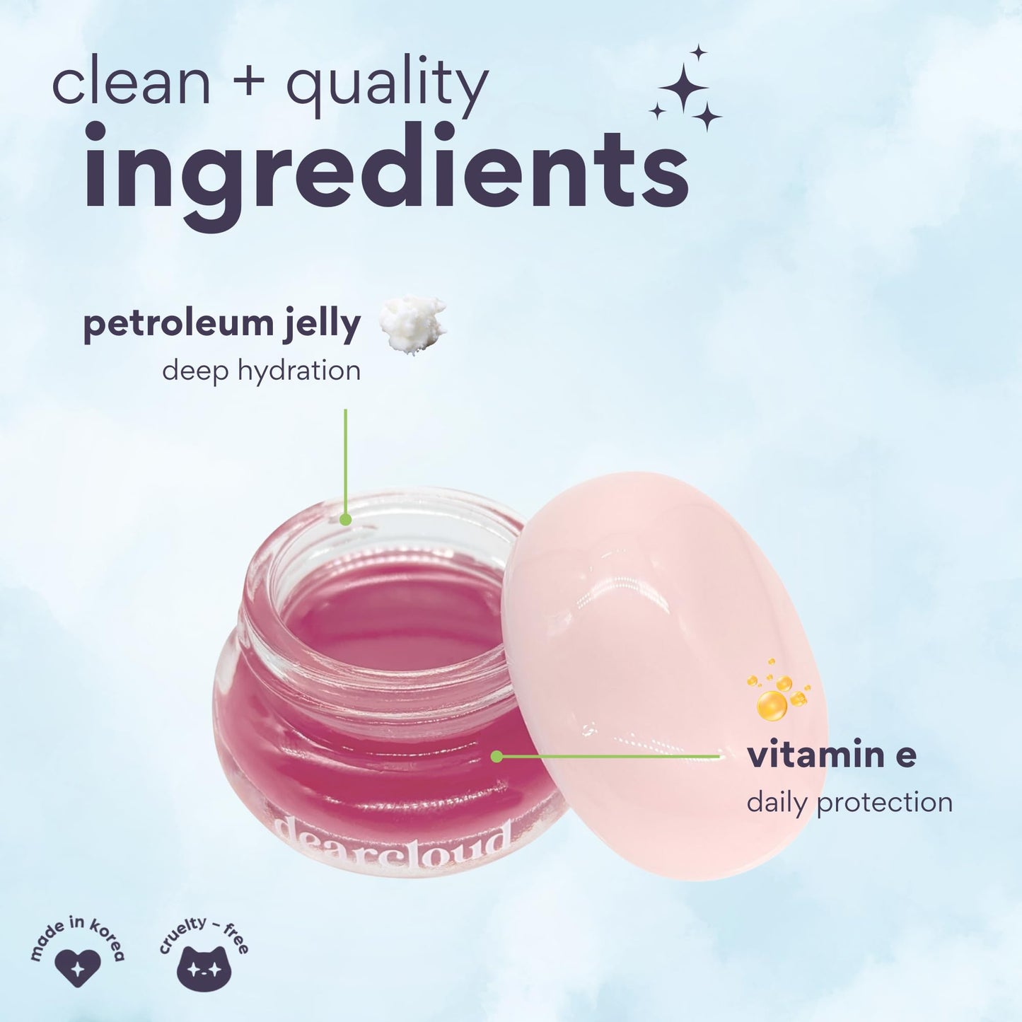 dearcloud Dewy Lip Jam - Lip Balm with Vitamin E (Passion Fruit) Beauty and Personal Care dearcloud