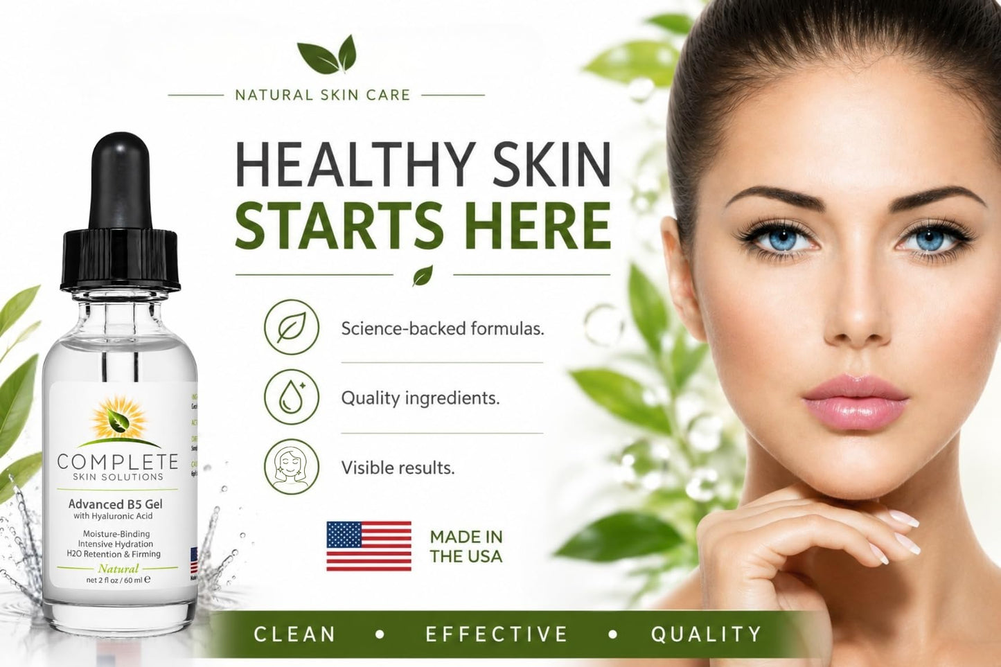 Complete Skin Solutions Advanced B5 Gel with Hyaluronic Acid 2 oz Beauty & Personal Care COMPLETE SKIN SOLUTIONS