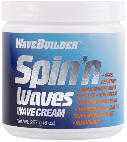 WaveBuilder Spin'n Waves Wave Cream | Non Greasy Adds Superior Shine on Hair, 8 oz Beauty & Personal Care WAVEBUILDER