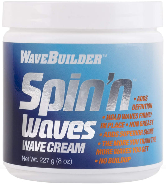 WaveBuilder Spin'n Waves Wave Cream | Non Greasy Adds Superior Shine on Hair, 8 oz Beauty & Personal Care WAVEBUILDER