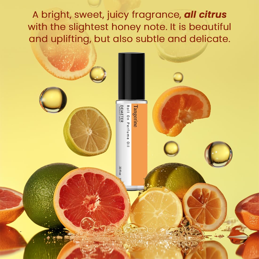 DEMETER Tangerine Roll On Perfume Oil, 0.33 Oz, Long-Lasting Beauty & Personal Care DEMETER