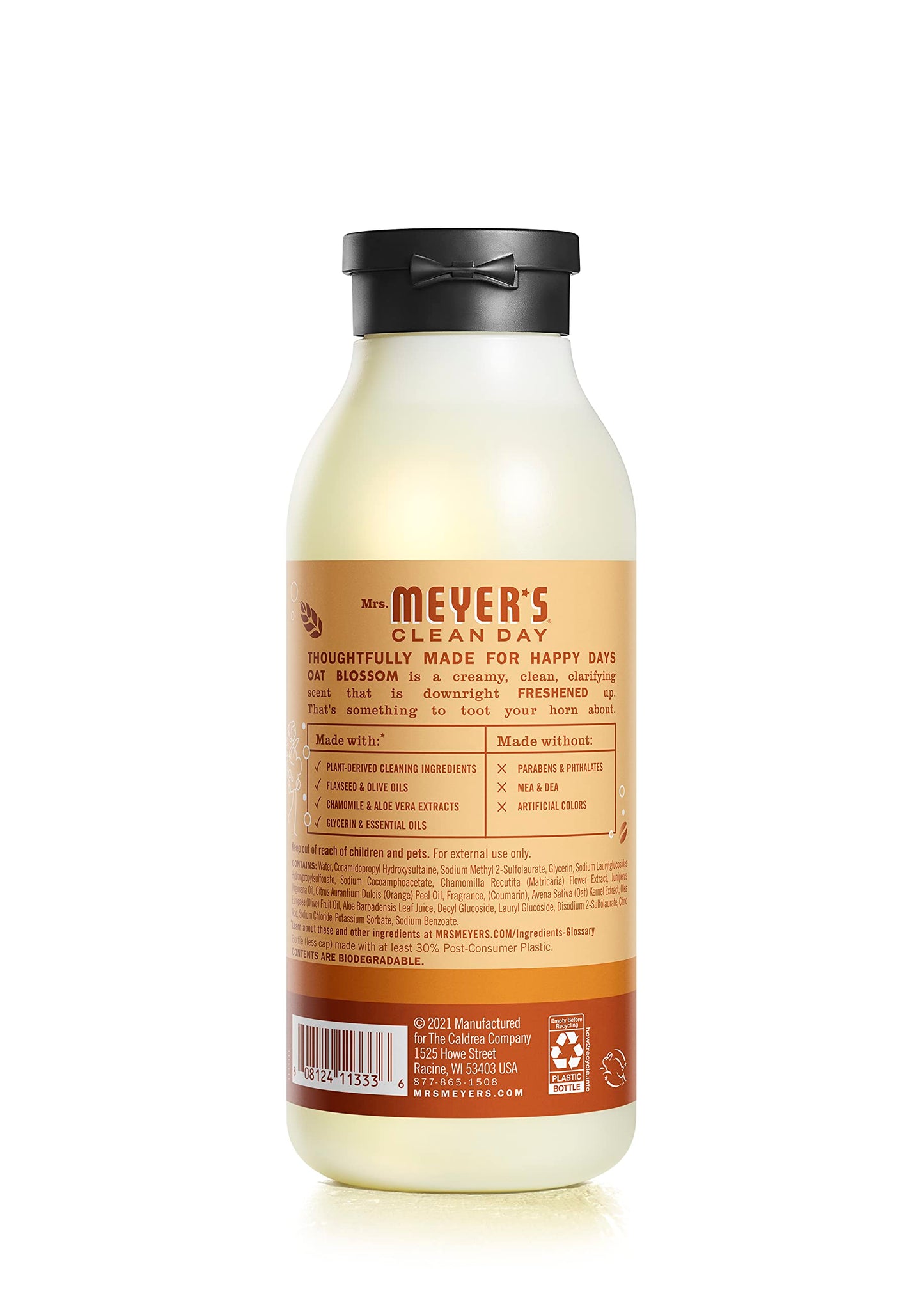 MRS. MEYER'S CLEAN DAY Moisturizing Body Wash for Women and Men, Shower Gel Formula Made with Essential Oils, Oat Blossom Scent, 16 oz Beauty & Personal Care Mrs. MEYER'S