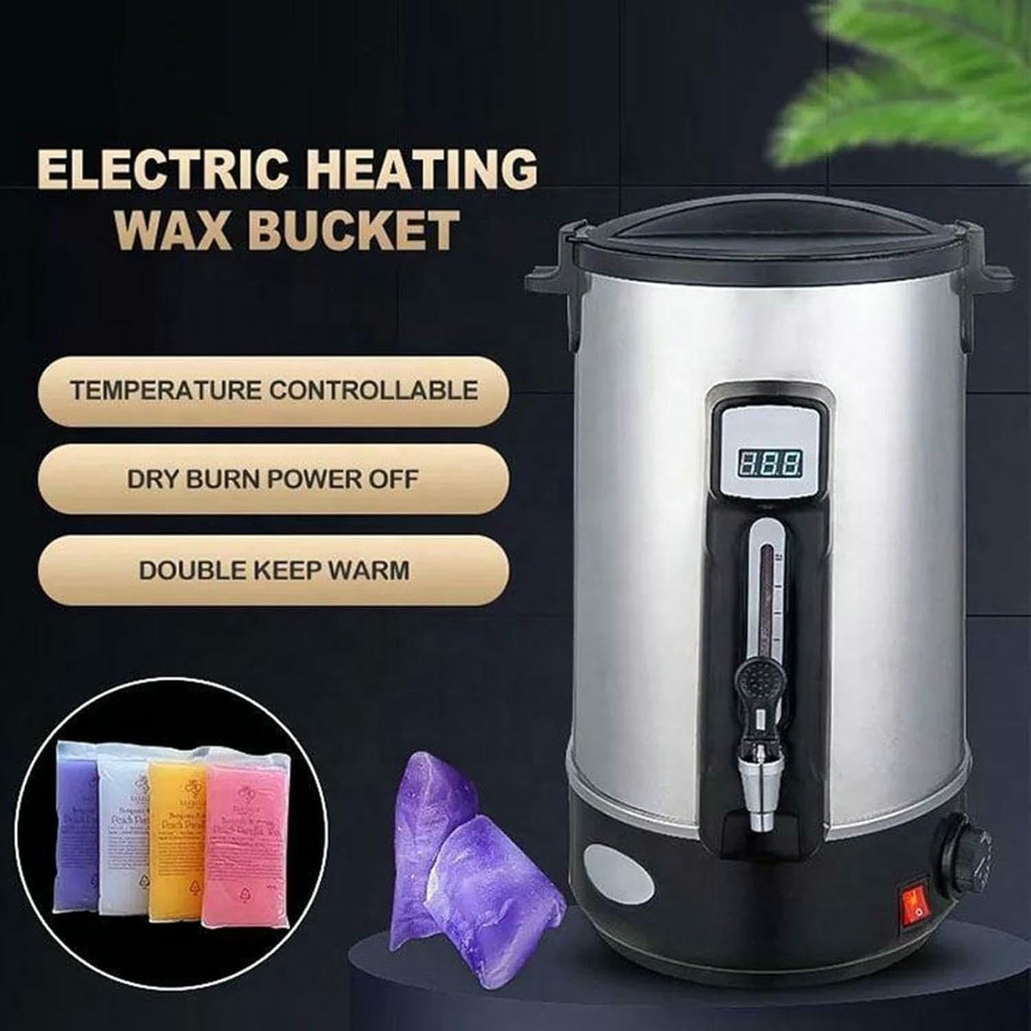 FYLFANYAN Tank to Melt Soy Wax, Wax Meter, Wax Pot to Candles to Make Candles, Paraffin Wax Heater, for Beauty Salon Or Domestic Use, Inoxy Steels ~/ Beauty and Personal Care FYLFANYAN