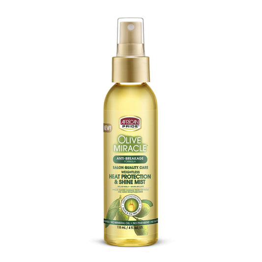 African Pride Olive Miracle Weightless Heat Protection & Hair Shine Mist, Fights Humidity & Shields Against Heat Damage, Enriched with Olive & Tea Beauty & Personal Care African Pride