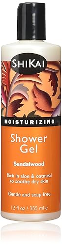 ShiKai Daily Moisturizing Shower Gel (Sandalwood, 12oz) | With Hydrating Aloe Vera & Oatmeal | Scented Body Wash for Dry Skin Relief Beauty & Personal Care ShiKai