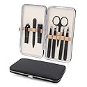 Fangze Tweezers and Fingernail Clippers Kit, 8 Pcs Professional Tweezer Nail Clipper Set Stainless Steel Manicure Tools with Case for Men Women Beauty & Personal Care Fangze