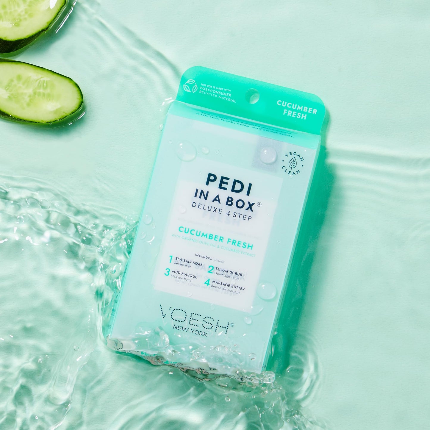 VOESH Pedi in a Box 4 Step Fresh Trio - 3 Pack of Ocean Refresh, Eucalyptus Energy Boost, & Cucumber Fresh Pedicure Set, DIY Pedi, Foot Spa Beauty & Personal Care VOESH