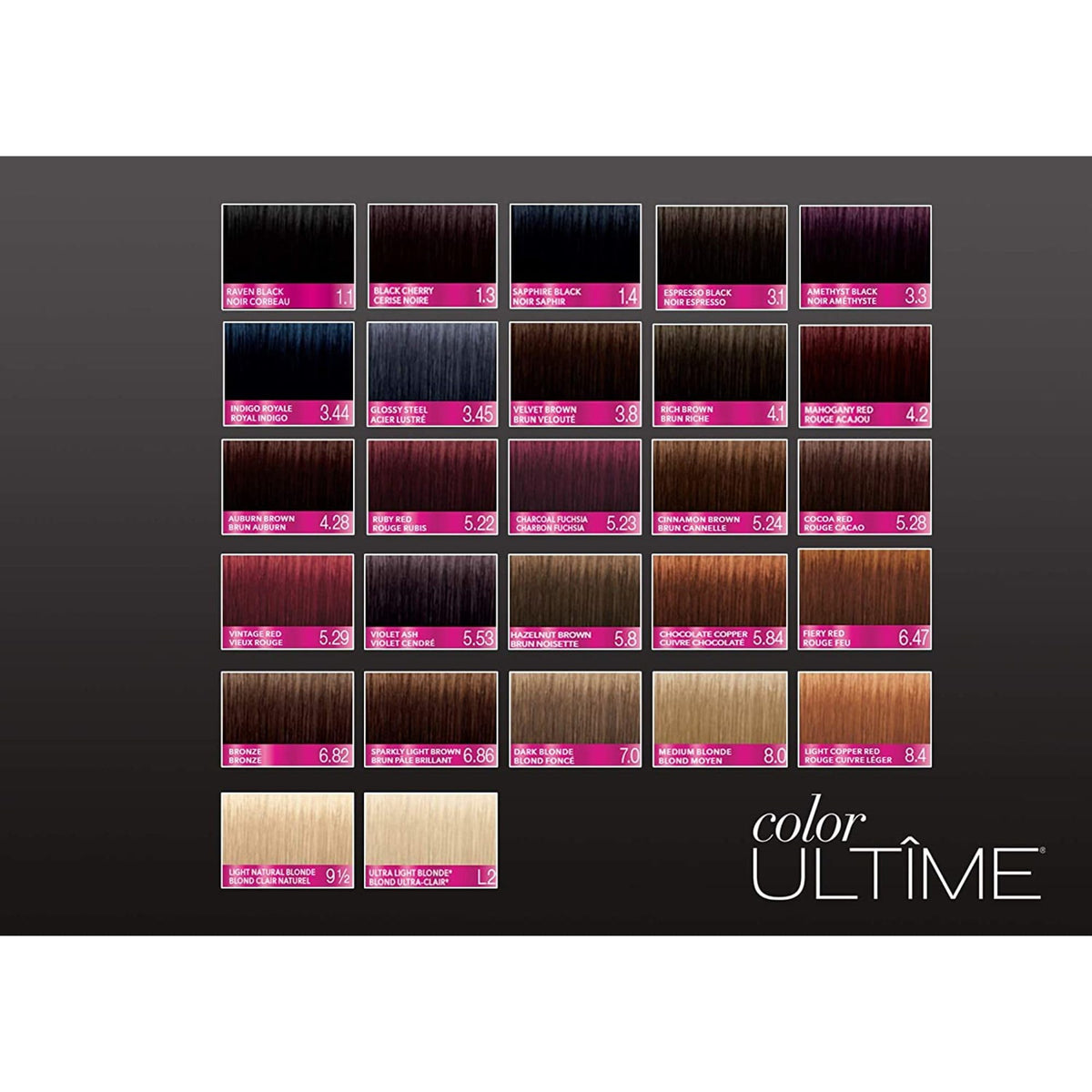 Schwarzkopf Color Ultime 3.3 Amethyst Black Hair Dye, Permanent Intense Black with Diamond Brilliance, Fade-Resistant, Covers Grays, All Hair Textures Beauty & Personal Care Schwarzkopf