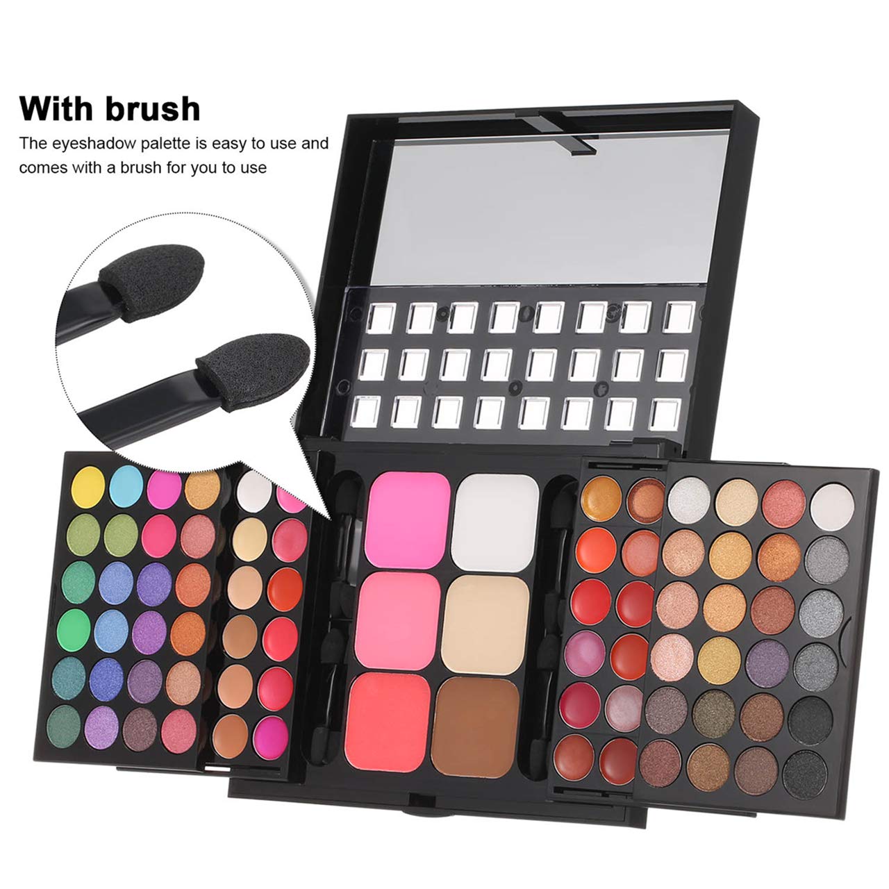 Pure Vie Professional 48 Colors EyeShadow Palette, 18 Lip Gloss, 6 Concealer, 3 Blusher and 3 Shading Powder Beauty & Personal Care Pure Body Naturals