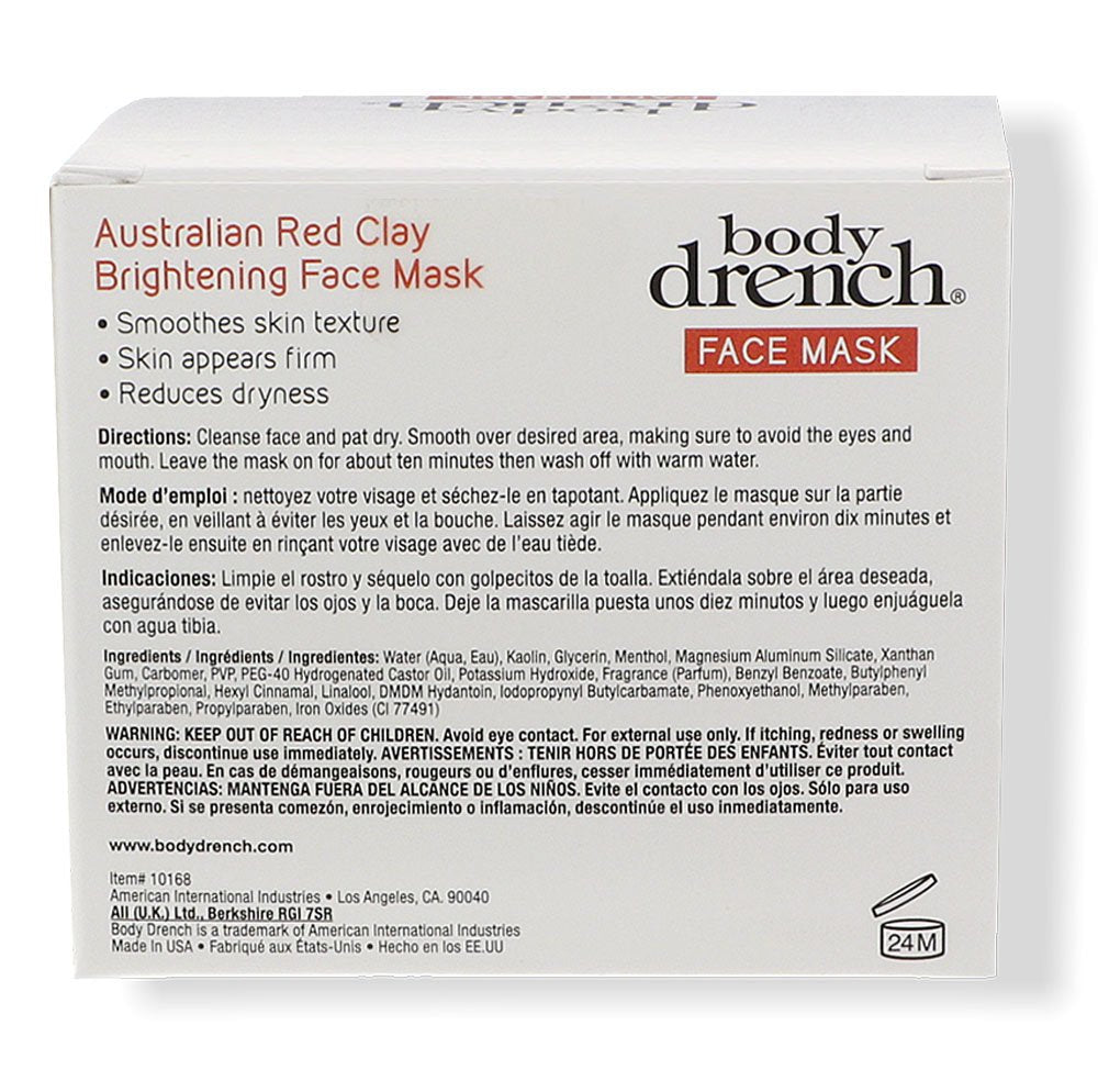 Body Drench Nourish Australian Red Clay Brightening Face Mask, 4 oz Beauty & Personal Care Body Drench