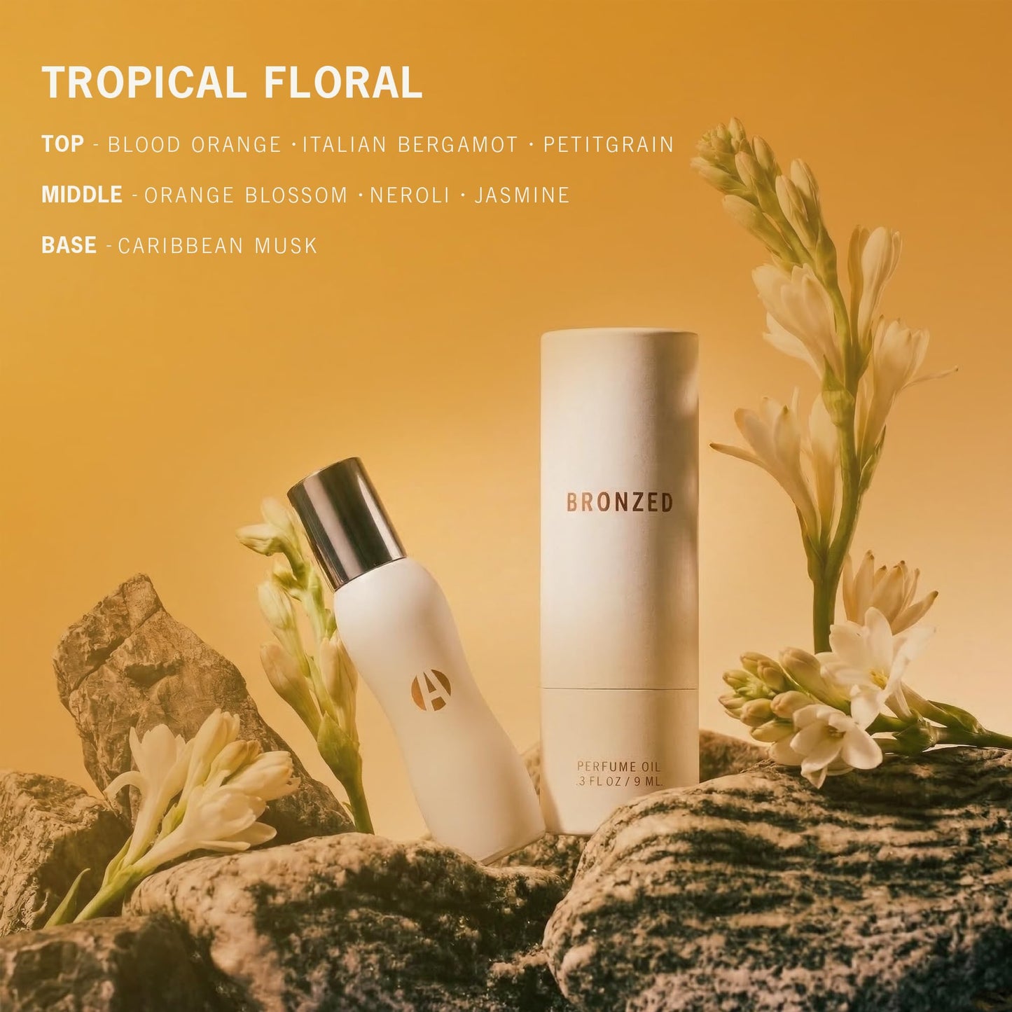 APOTHIA BRONZED | Perfume Oil Roll On | Orange Blossom, Jasmine, Bergamot & Musk | Long-Lasting Alcohol Free Perfume Oil for Women | Clean I Non-Toxic Beauty & Personal Care APOTHIA
