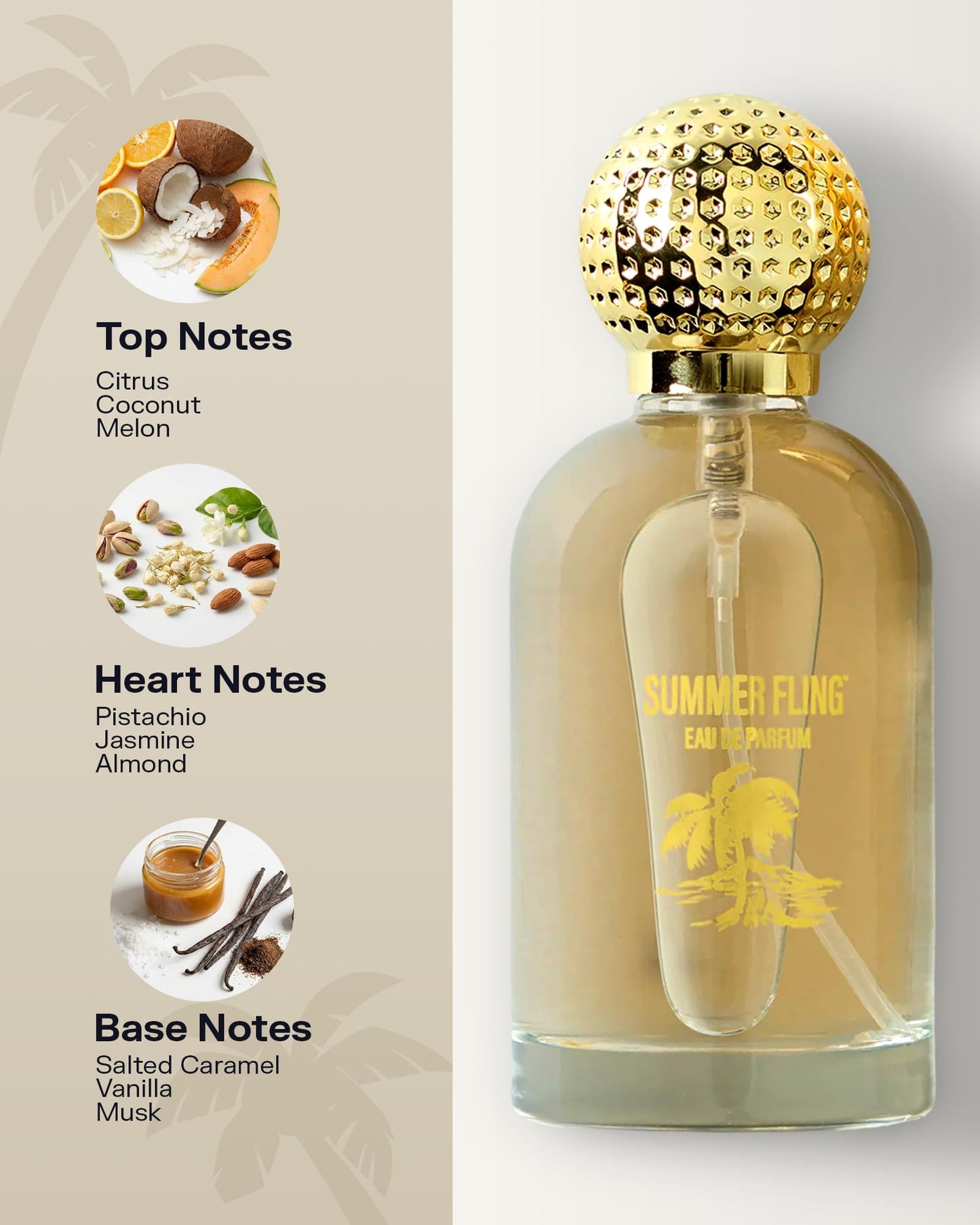 PB ParfumsBelcam Summer Fling Eau de Parfum for Women - Warm Beachy Gourmand Perfume with Pistachio, Coconut, Salted Caramel & Jasmine - Soft Beauty & Personal Care PB ParfumsBelcam