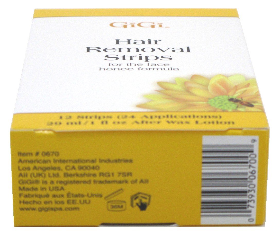 Gigi Strips Face Hair Removal 12 Strips (24 Applications) (6 Pack) Beauty and Personal Care GiGi