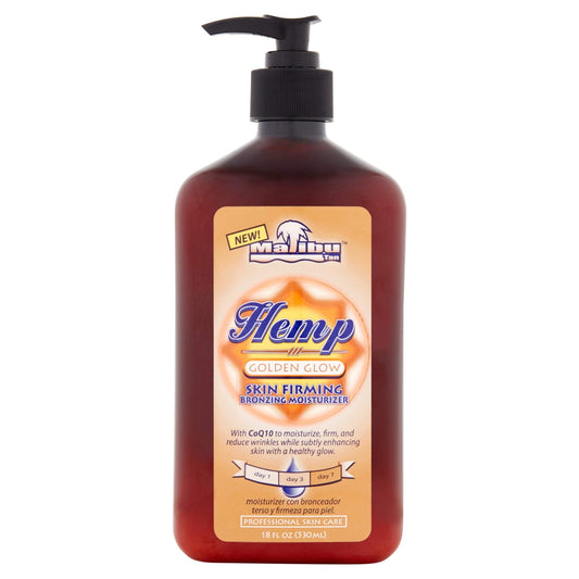 Malibu Tan Hemp Golden Glow Skin Firming Bronzing Moisturizer, 18 fl oz (Pack of 2) Beauty & Personal Care Malibu C