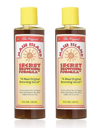 Maui Island Secret Browning Formula, Deep Dark Tanning Oil, Tan Accelerator for Outdoor Tanning 8 oz bottles 2 Pack Beauty & Personal Care Maui Island Secret