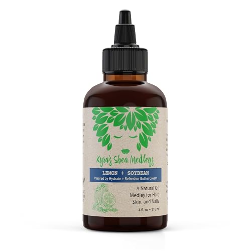 Multiuse Lemon + Soybean Oil Medley for Face, Body, and Hair - Natural Soya Bean Oil, Shea Nut Oil, Lemon Essential Oil, and Vitamin E - Seals in Beauty & Personal Care Kyra's Shea Medleys