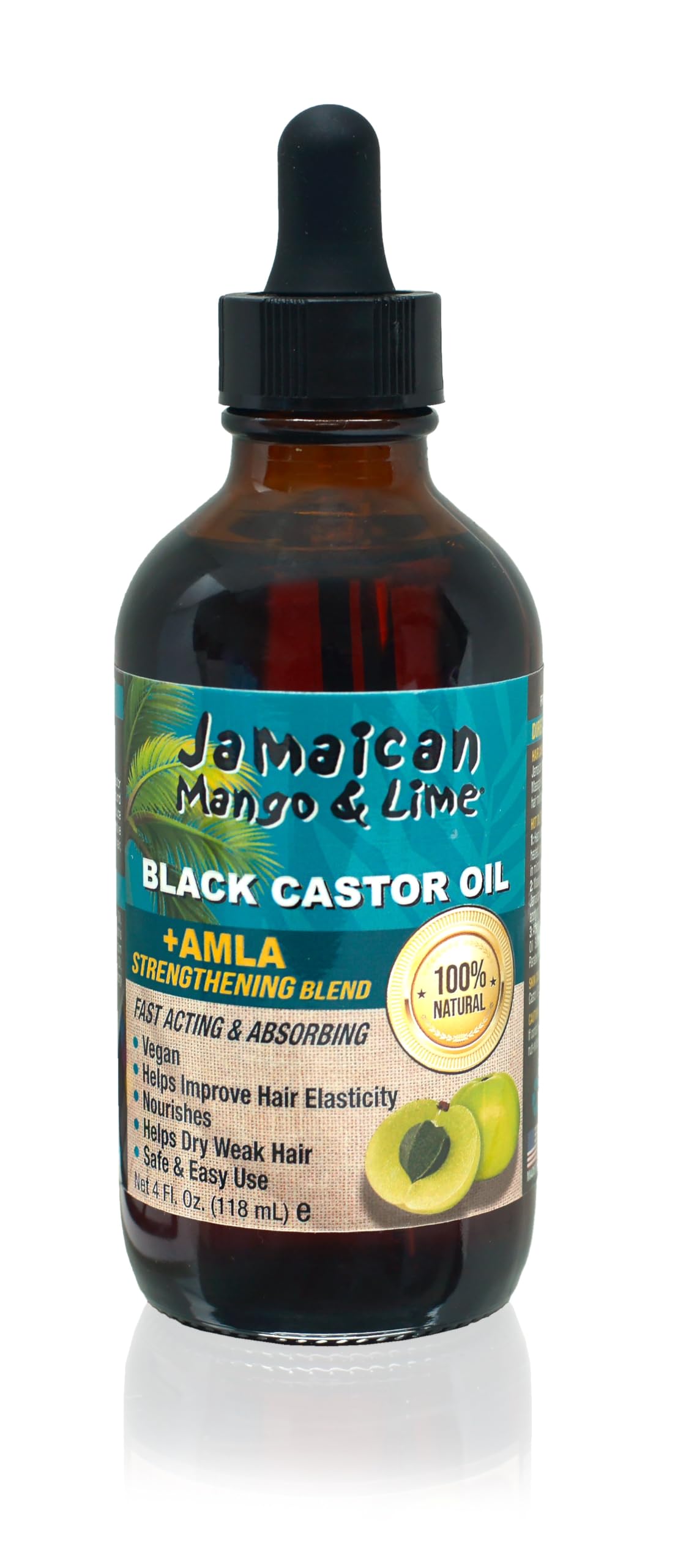 Jamaican Mango & Lime Black Castor Oil - Hair & Scalp Oil for Locs, Braids, Twists & Natural Hair - Strengthens, Moisturizes & Promotes Hair Growth