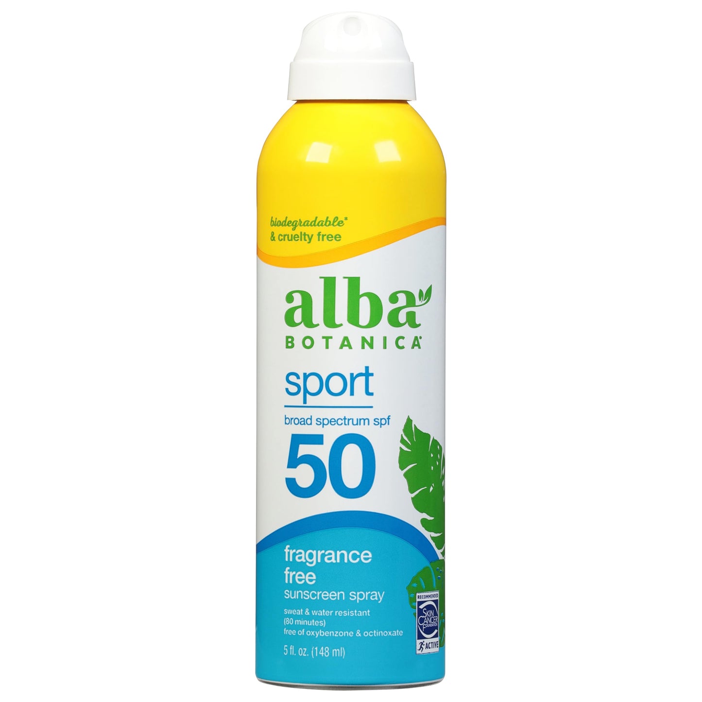 Alba Botanica Sport Sunscreen Spray for Face and Body, SPF 50, 5 fl oz Bottle Beauty & Personal Care Alba Botanica