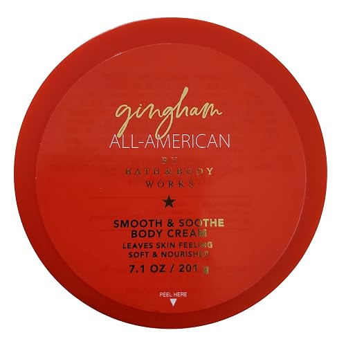 Bath and Body Works All American Gingham Womens Smooth and Soothe Whipped Body Cream in a Jar Beauty & Personal Care Bath & Body Works