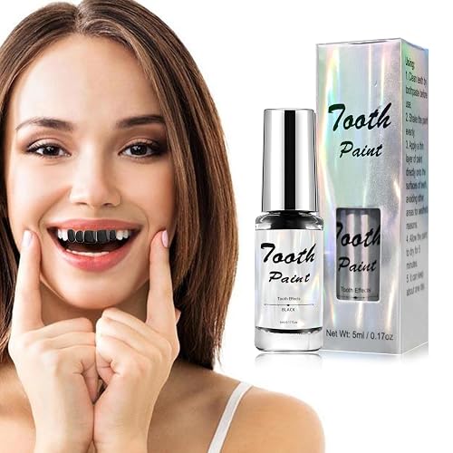 Black Tooth Paint,Professional Black Out Teeth Makeup,Quick Dry & Realistic, for Cosplay,Rotten Teeth Makeup and Missing Teeth SFX for Halloween Art Beauty & Personal Care VPCRT6