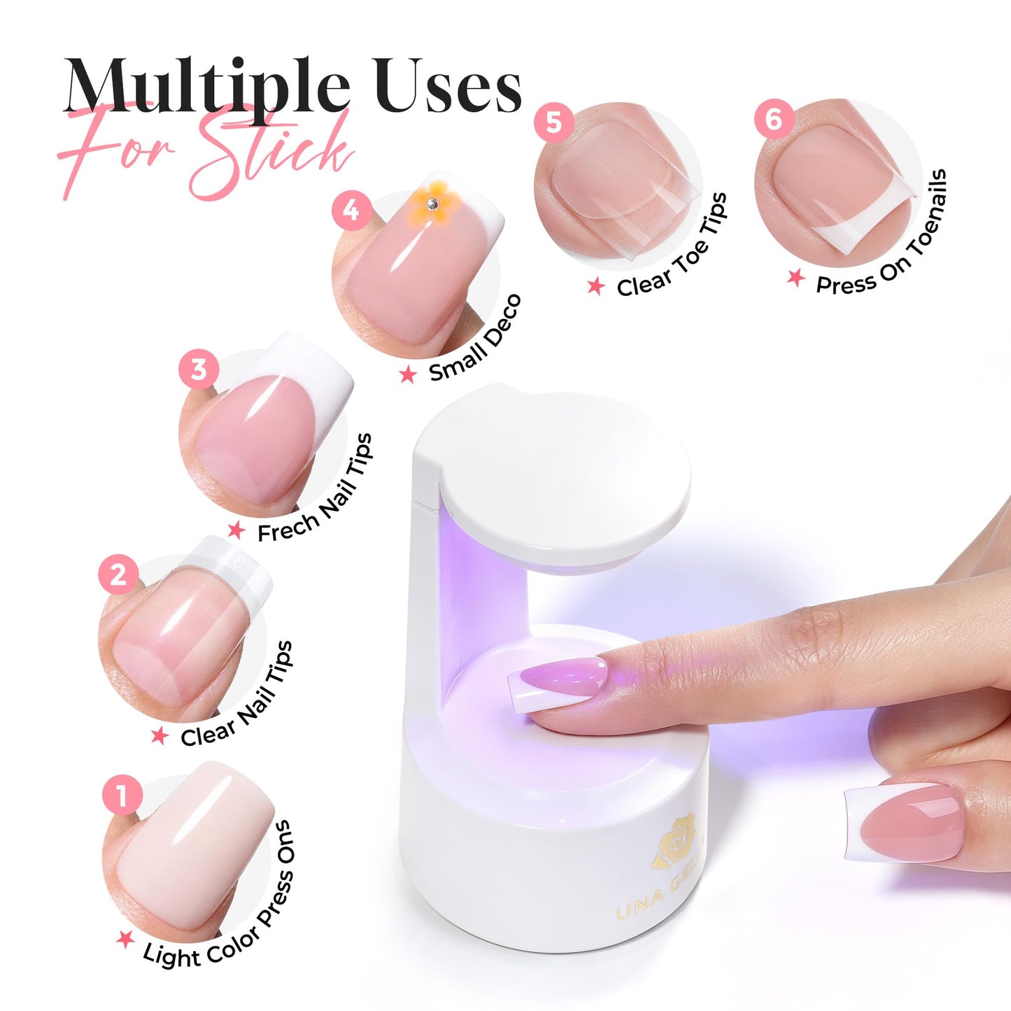 UNA GELLA Solid Nail Glue Gel 15ml Lamp Curing Needed Solid Soak Off U V/LED Lamp Required Super Strong Glue for Fake Acrylic Soft Gel Nail Tips Press Beauty and Personal Care UNA GELLA