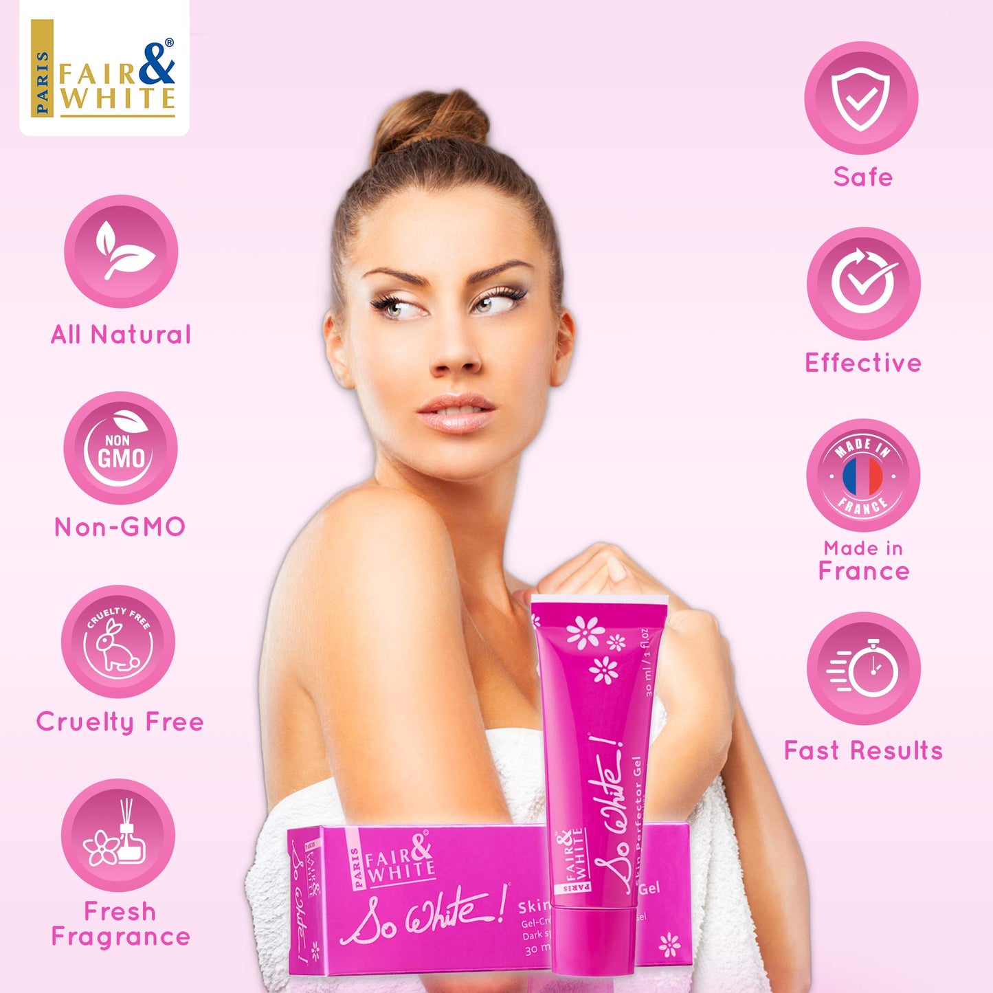 FAIR & WHITE So White Skin Perfector Gel - 1 Fl oz / 30ml Beauty & Personal Care FAIR & WHITE