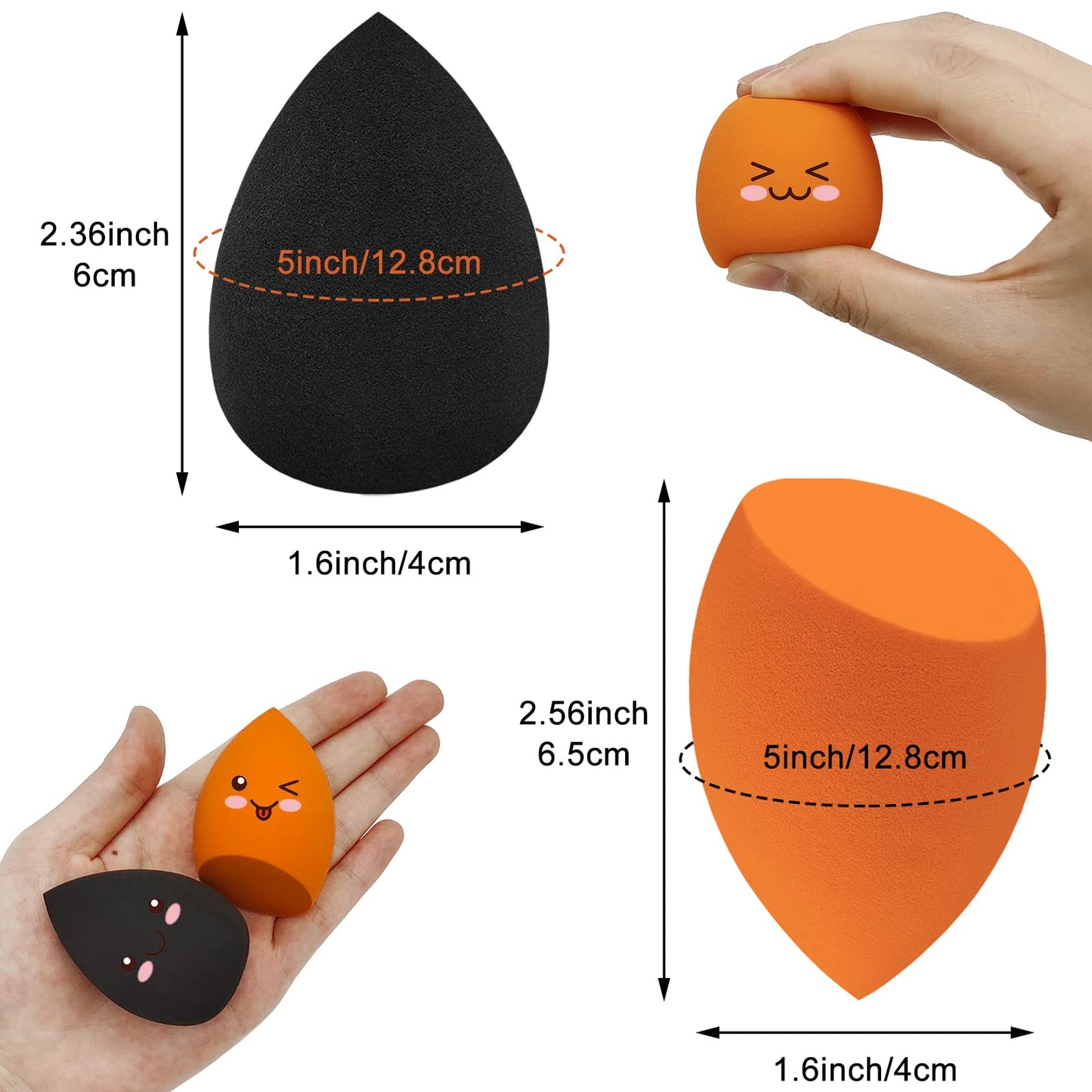 12 Pieces Professional Makeup Sponge Set,Latex Free Flawless Soft Setting Face Puffs,Makeup Blending Sponge Cosmetic Applicator Beauty & Personal Care Scartink