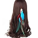 Suoirblss 1 Pc Handmade Boho Hippie Hair Extensions with Feather Clip Comb Hairpin Headdress DIY Accessories for Women Lady Beauty & Personal Care Suoirblss