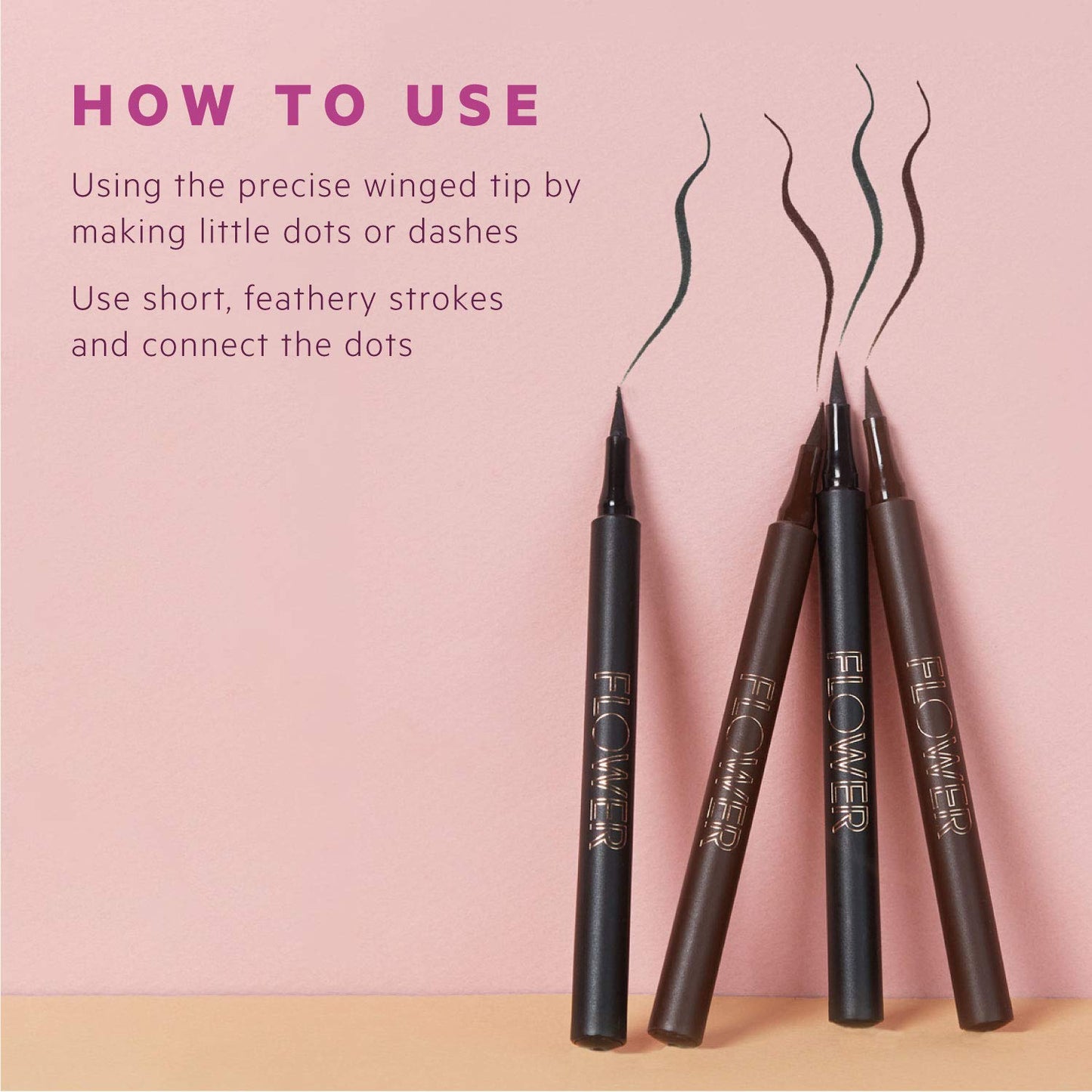 FLOWER BEAUTY By Drew Barrymore Forever Wear Winged Eyeliner - Long-Lasting + Smudge-Proof - Liquid Eyeliner + Winged Applicator (All-Nighter) Beauty & Personal Care FLOWER BEAUTY