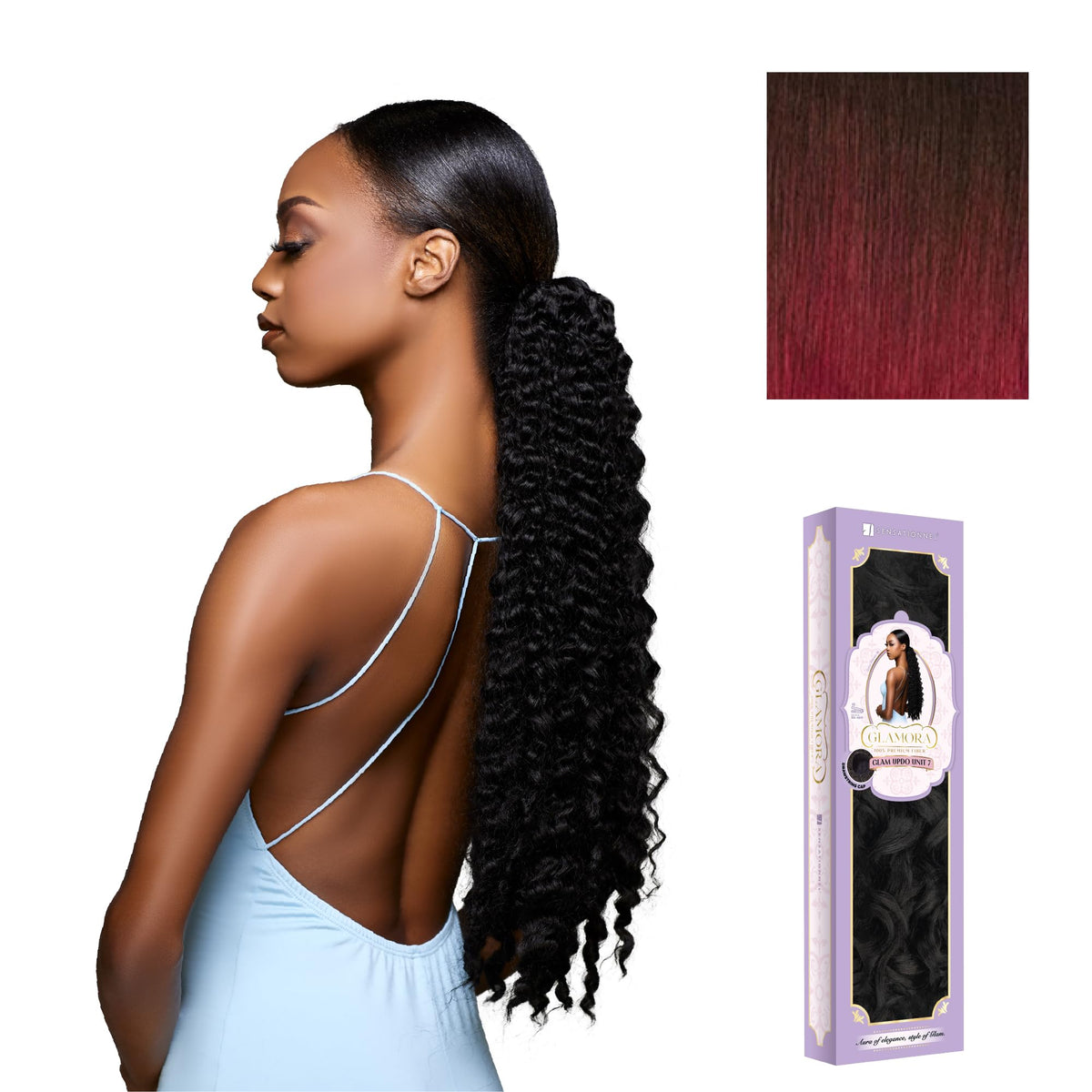 Sensationnel Glamora Glam Updo Hairextension-Unit 7,T2/BG