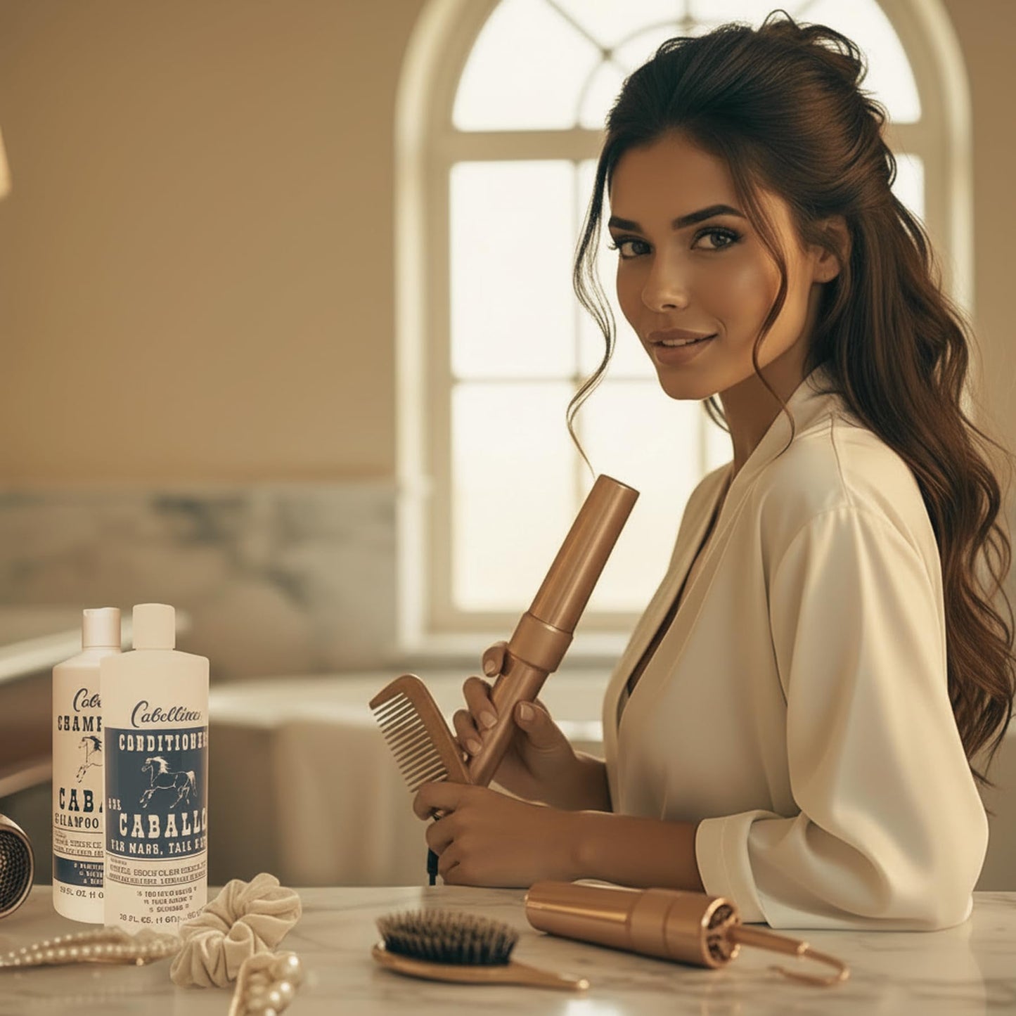 Cabellina Shampoo and Conditioner del Caballo, Enhance Volume and Shine with Horsetail Plant Extract, All Hair Type, 32 FL Oz Each, 2 Bottles Beauty & Personal Care Cabellina