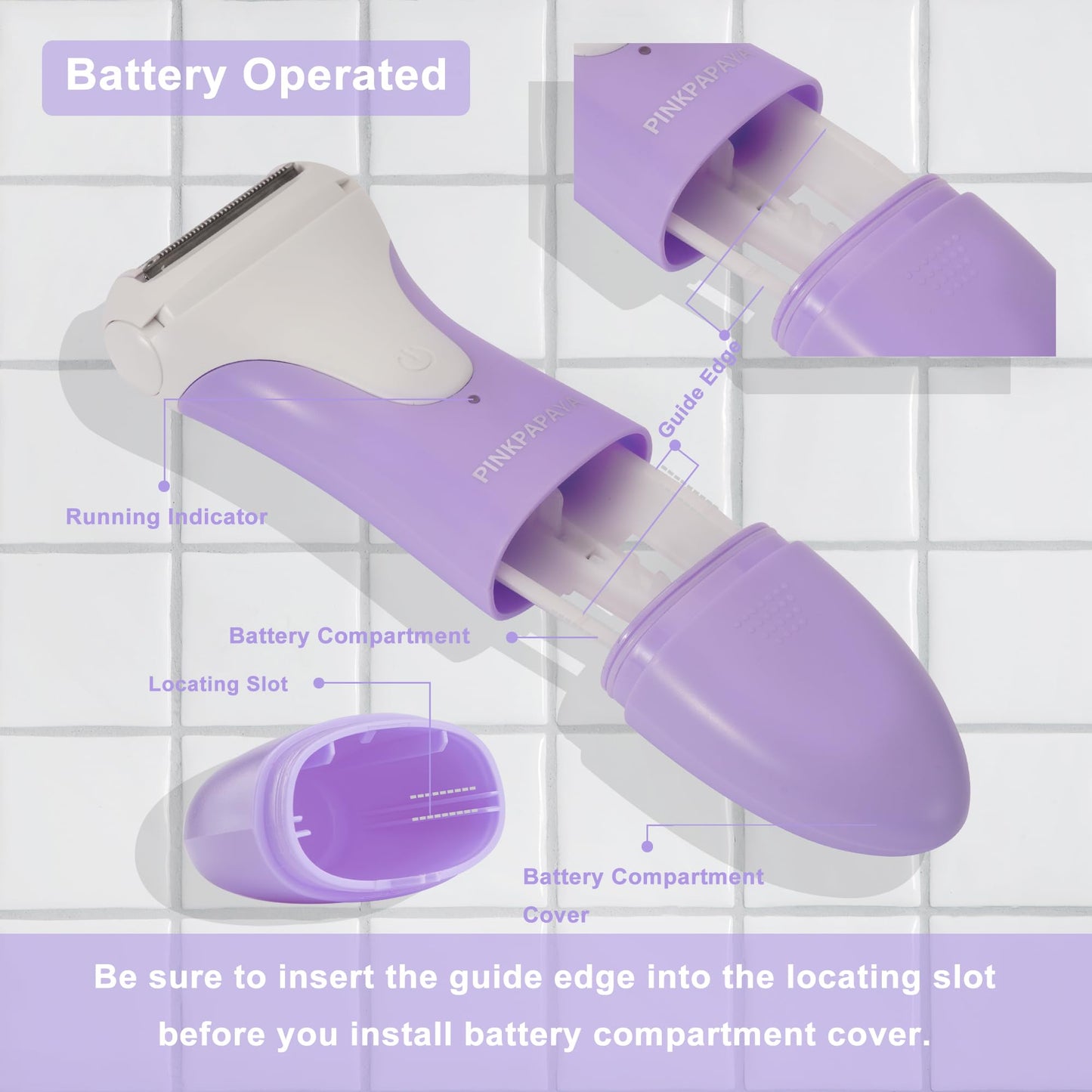 PINKPAPAYA Electric Razors for Women & Bikini Trimmer-Waterproof Cordless for Shower,Travel - Hypoallergenic Foil Shaver for Legs,Underarms,Bikini Beauty and Personal Care pinkpapaya