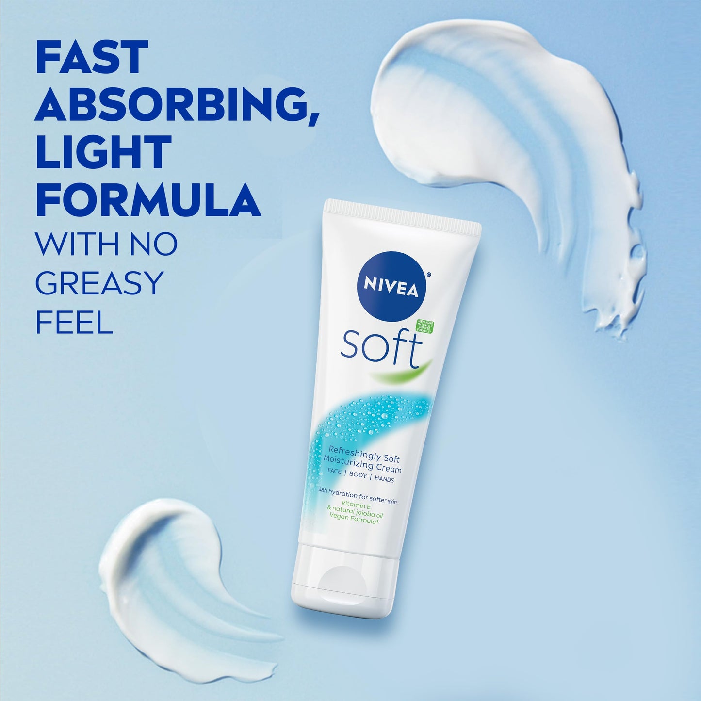 NIVEA Soft Refreshingly Soft Moisturizing Cream, Lightweight Moisturizer for Face, Body and Hands, Body Cream Enriched with Jojoba Oil and Vitamin E Beauty & Personal Care NIVEA
