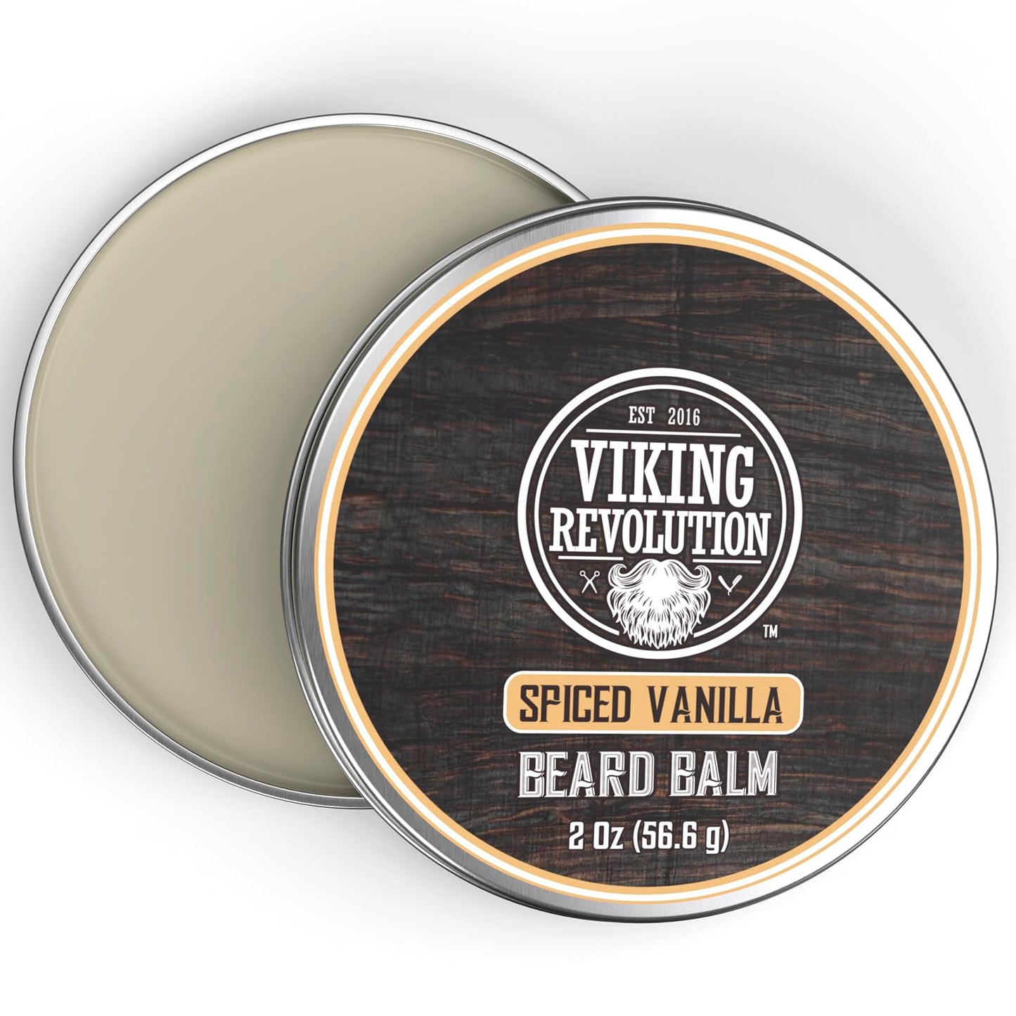 Viking Revolution Spiced Vanilla Beard Balm - Beard Butter with Argan Oil, Beard Softener for Men with Jojoba Oil - Beard Moisturizer for Men Beauty & Personal Care Viking Revolution
