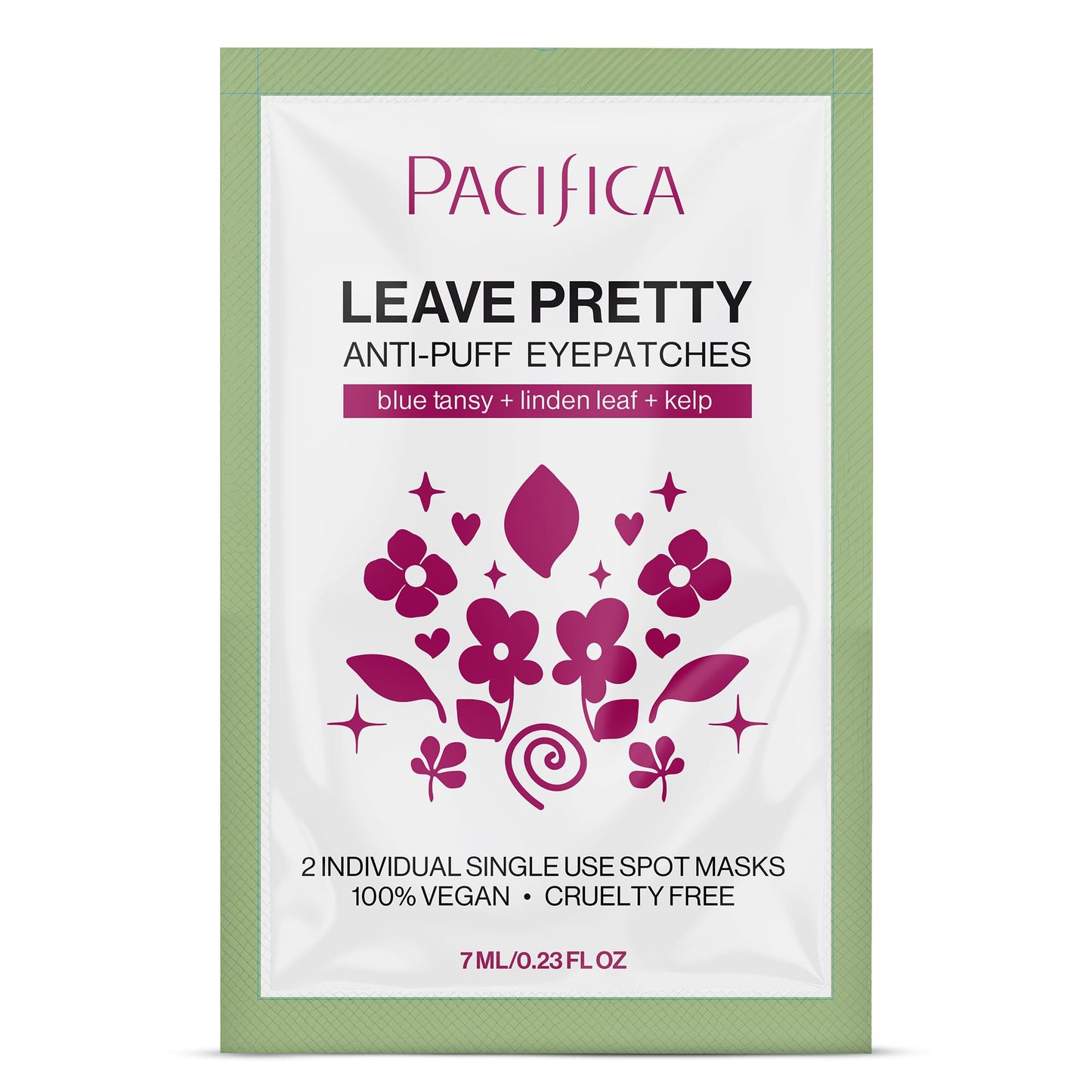 Pacifica Undereye Spot Serum Mask - Leave Pretty Anti-Puff Eye Patches with Vitamin C & Kelp, Hydrating Under-Eye Masks for Dark Circles & Puffiness Beauty & Personal Care Pacifica