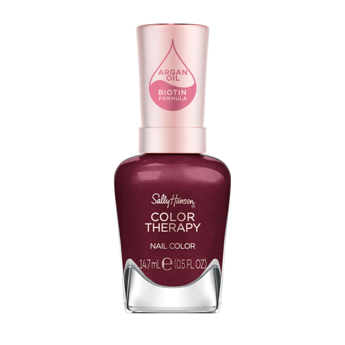 Sally Hansen Color Therapy Nail Polish | Biotin, Argan Oil, Long Lasting, Healthy Nails, Nail Strengthener, Opaque | 374 Wine Not | Burgundy Nail Beauty & Personal Care Sally Hansen