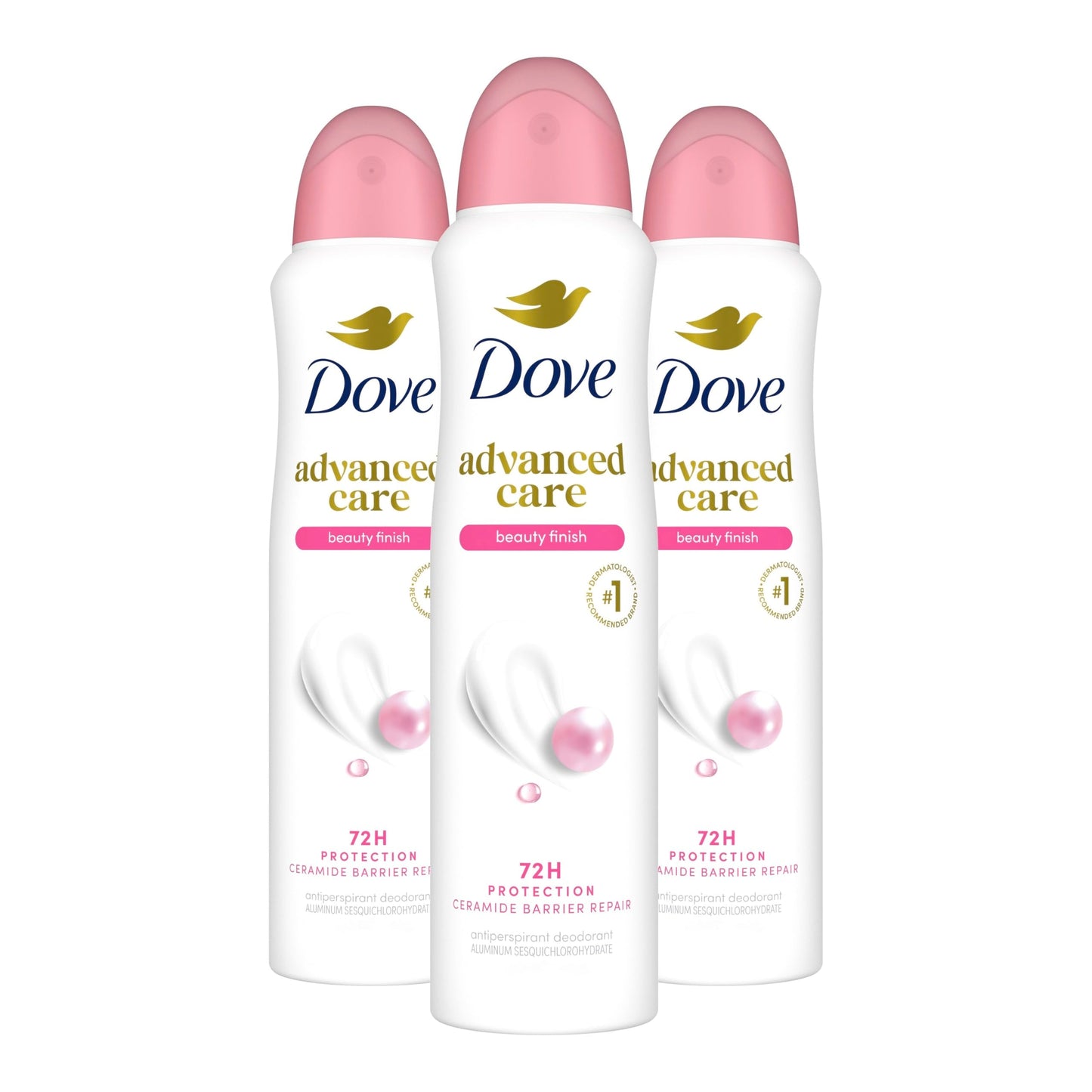 Dove Advanced Care Antiperspirant Deodorant Spray Beauty Finish 3 Count To help skin barrier repair after shaving by boosting skin's ceramide levels Beauty and Personal Care Dove