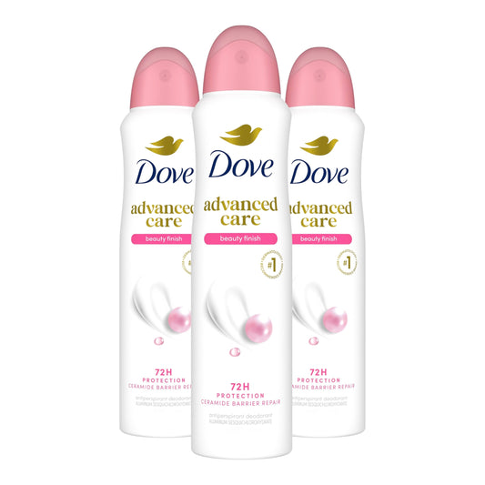 Dove Advanced Care Antiperspirant Deodorant Spray Beauty Finish 3 Count To help skin barrier repair after shaving by boosting skin's ceramide levels Beauty and Personal Care Dove