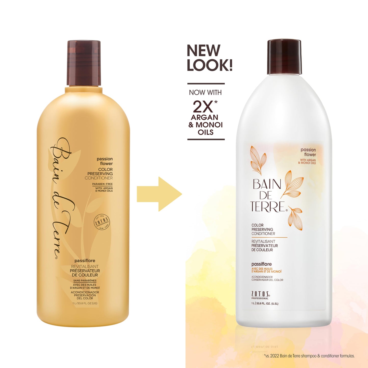 Bain de Terre Passion Flower Color Preserving Conditioner, Luxurious Hydration for Vibrant Color & Protection from Fading, with Argan & Monoi Oils Beauty & Personal Care Bain de Terre