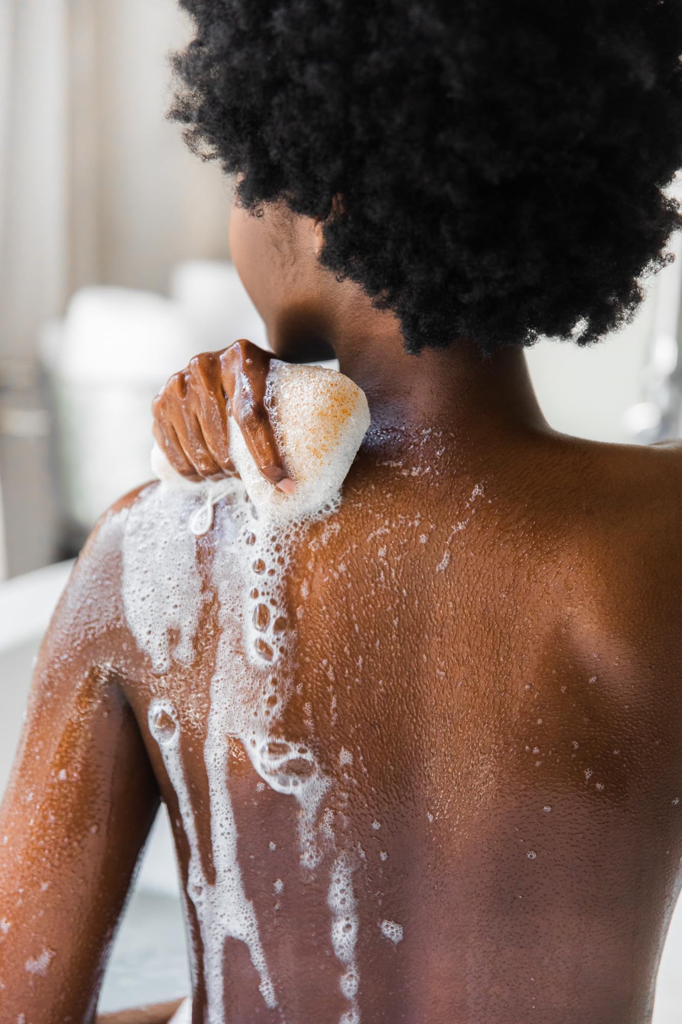 Bathorium Konjac Walnut Shell Body Sponge, Gently Cleanses Skin, Ideal for Daily Use, Made with Hand-Harvested Asian Konjac Root, Softens Beauty and Personal Care Bathorium