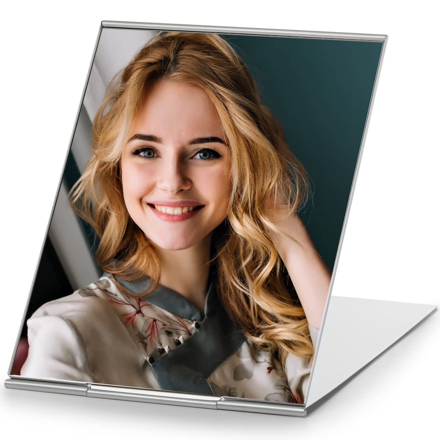 MIRRORNOVA Portable Folding Mirror, Ultra-Slim Makeup Tabletop Mirror for Travel with Aluminum Shell, Large Size 7" Beauty & Personal Care MIRRORNOVA