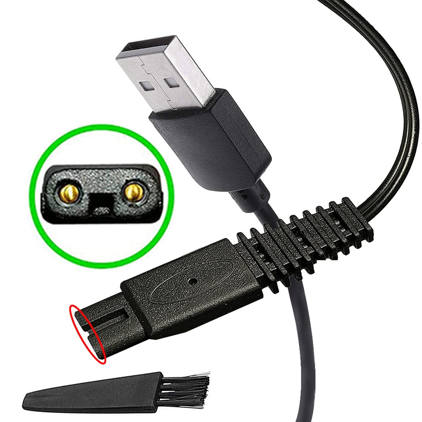 Shave Right USB Cable Compatible with MicroTouch Solo Men's Electric Shaver, 39.4in 5V Replacement Charger Cord Beauty and Personal Care Shave Right